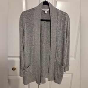 Market & Spruce Heathered Gray Cardigan